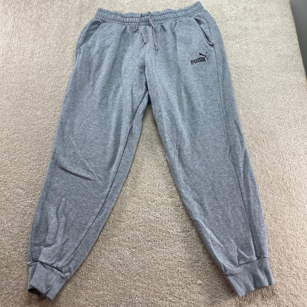 Puma Sweatpants Men Size‎ XLT Gray Joggers Pants Activewear Athletic